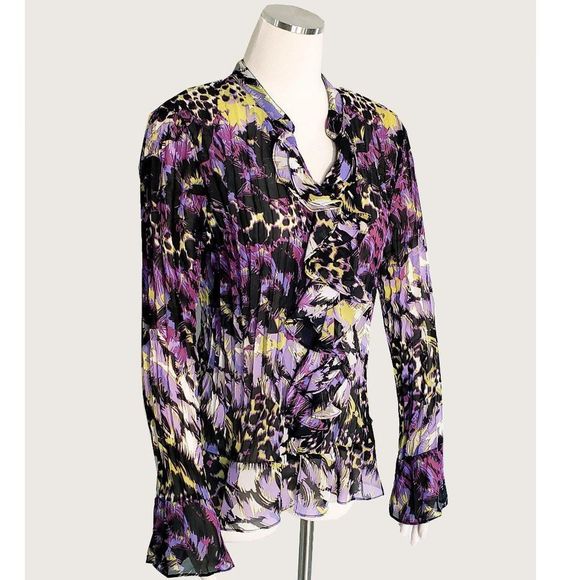 Style&co. Pleated Floral Blouse NWOT - Picture 3 of 7